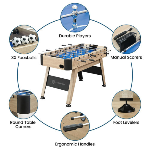 Babevy 53.5'' L Foosball Table with Telescopic Rods Wayfair